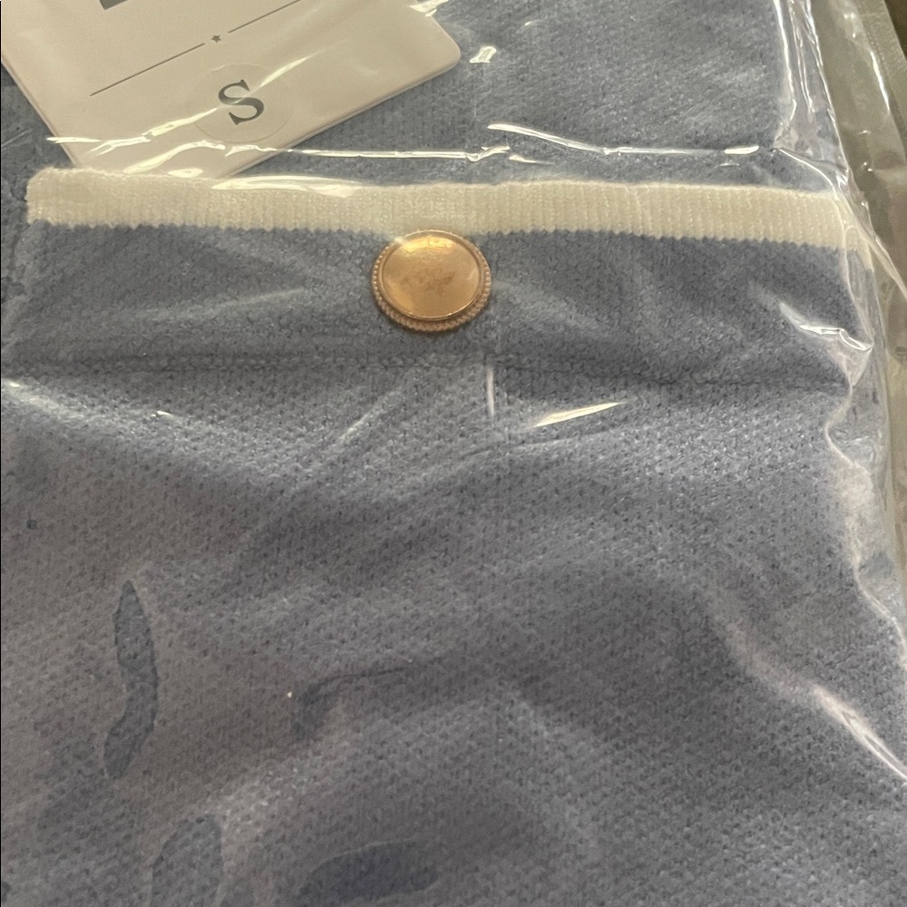 Women's Blue Button-Up Pantsuit - Picture 5 of 7